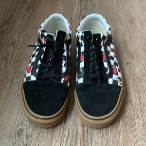 Cherry print vans